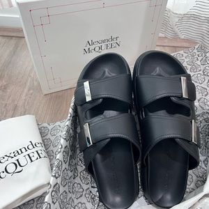 Alexander McQueen oversized men’s leather sandals/slide 652664 size IT 42